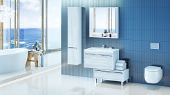 Акватон Мебель для ванной Капри 80 бетон пайн – фотография-2